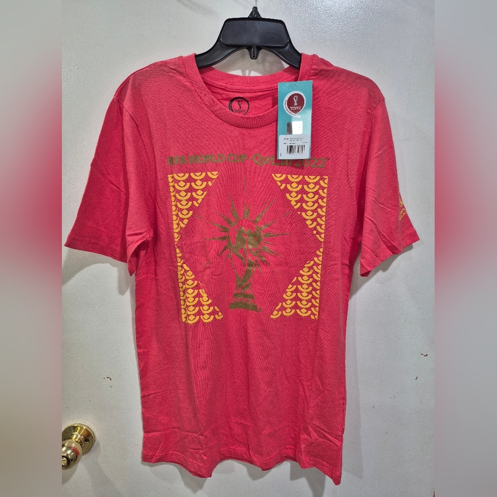 Coral Fifa World Cup Qatar 2022 Trophy T-Shirt